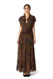 Leopard pleated dress
