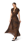 Leopard pleated dress