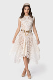 Brussels lace ecru summer dress