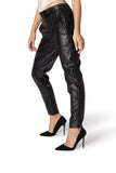 Eco-leather trousers with Croco pattern