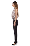 Cool wool trousers with knitted lace belt