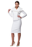 White asymmetrical cotton jacket WJK-0004