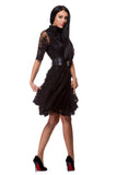 Black lace dress WDR-0007