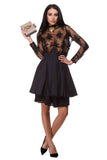 Taffeta mesh and lace skirt WSK-0003