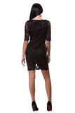 Black lace dress WDR-0010