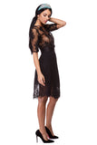 Taffeta mesh and lace skirt WSK-0004