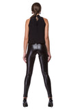 Black silk top with lace finish WTP-0005