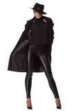 Black cashmere coat WCT-0001