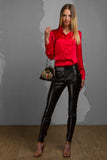 Long Leather Pants LB-0006