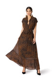 Leopard pleated dress