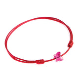 Red String 'Pink Butterfly' Bracelet