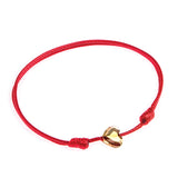 Red String 'Gold Heart' Bracelet