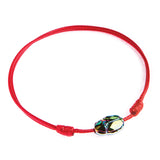 Red String 'Shiny Beetle' Bracelet