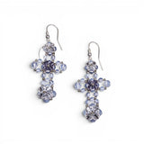 'Moonstone Cross' Earrings
