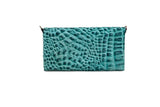 Green Leather Clutch Purse Handbag