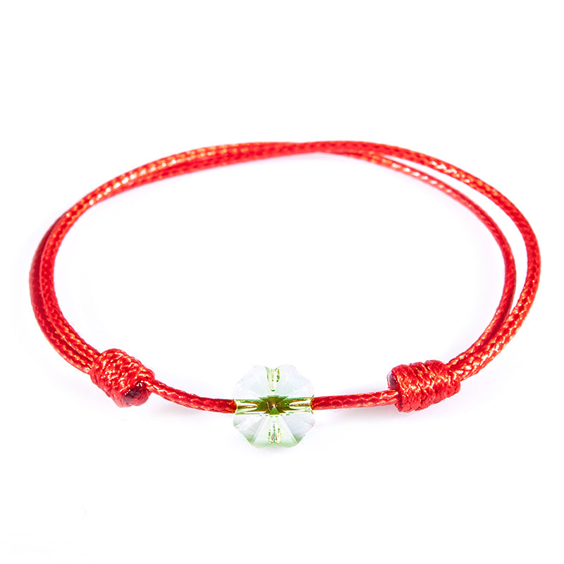 Red String 'Four Leaf Clover' Bracelet