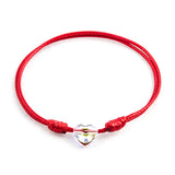 Red String 'Crystal Heart' Bracelet