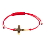 GOLDEN CROSS' red string bracelet