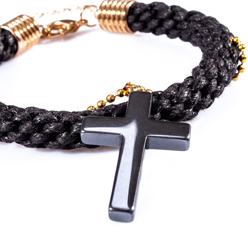 'Cross Black Desire' Bracelet