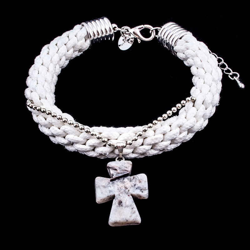 'Cross White Desire' Bracelet