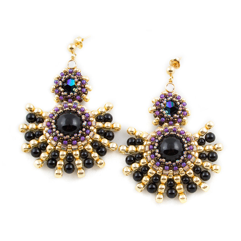 'Dark purple' Earrings