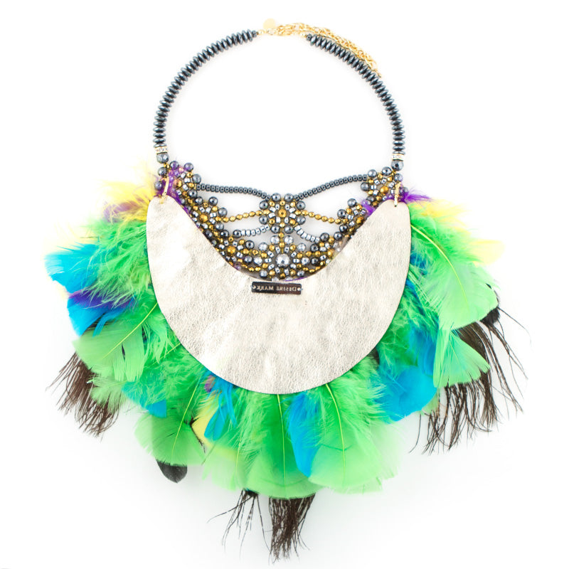'Color Wheel Feathers' Necklace