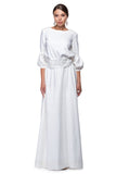 Long white dress in white and ivory WDR-0003