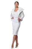 White asymmetrical cotton jacket WJK-0004