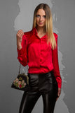 Red Silk Shirt LB-0007